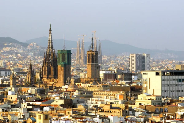 Vista Aérea Cidade Barcelona Espanha — Fotografia de Stock
