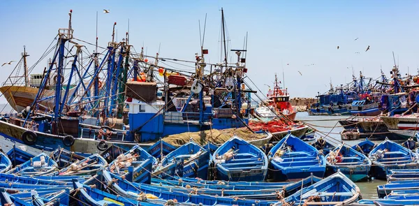 Essaouira Limanında Balıkçı Tekneleri Fas — Stok fotoğraf