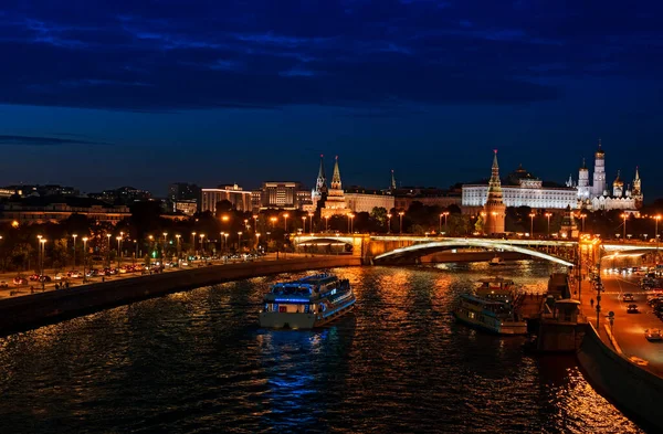 Vista Del Kremlin Moscú Por Noche — Foto de Stock
