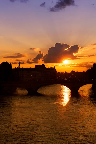 Notre Dame Sonnenuntergang Paris — Stockfoto