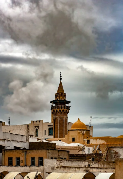 Tunis Great Mosque Stormy Weather — Stock Photo, Image