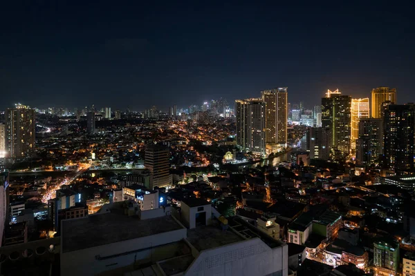 Luchtfoto Van Tokyo Stad Nachts — Stockfoto