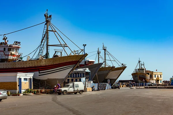 Bateaux Pêche Dans Port Essaouria Maroc — Photo