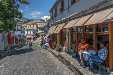İsveç 'teki Stockholm şehrinin sokak manzarası