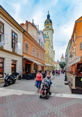 Macaristan, Pecs 'in merkezinde eski bir kasaba.