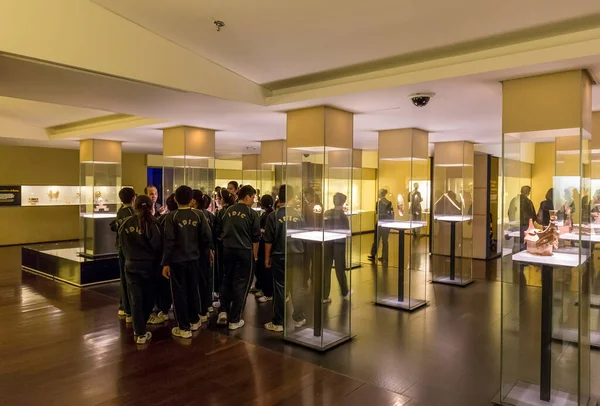 Bogota Colômbia Outubro 2015 Interior Museu Ouro Museo Del Oro — Fotografia de Stock