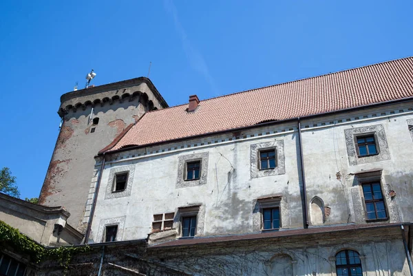 Casco Antiguo Praga Con Castillo Cielo Azul — Foto de Stock