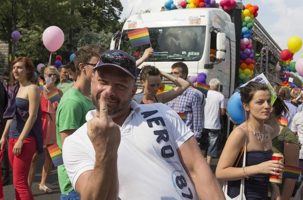Budapest Maďarsko Července 2013 Neidentifikovaní Zúčastnili Průvodu Budapest Gay Pride — Stock fotografie
