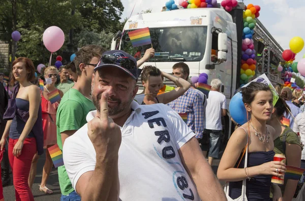 Budapest Węgry Lipiec Niezidentyfikowane Osoby Wzięły Udział Paradzie Budapest Gay — Zdjęcie stockowe