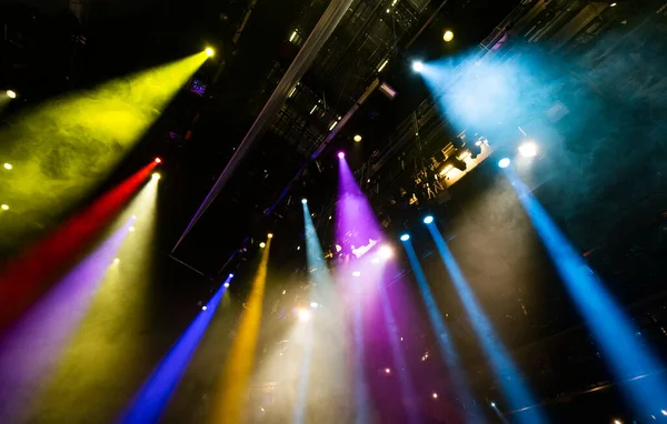 Concertpodium Met Kleurrijke Lichtjes — Stockfoto