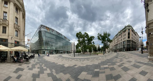 Plaza Ciudad Europea Moderna — Foto de Stock