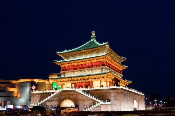 Widok Nocy Zakazanego Miasta Pekin Chiny — Zdjęcie stockowe