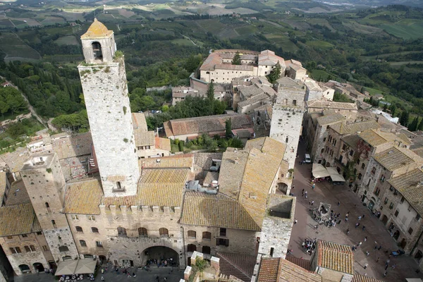 Flygfoto Över Staden Siena Italien — Stockfoto