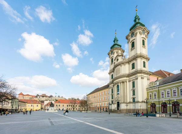 Eger Hungary Mart 2016 Eğer Merkezindeki Dobo Meydanı Heves Ilçe — Stok fotoğraf