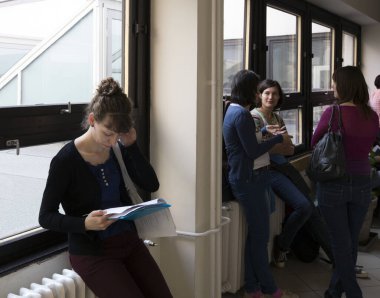 Budapeşte, Macaristan - 14 Mayıs 2013: İnsanlık Fakültesi ELTE (Eotvos Lorand Üniversitesi), Budapeşte.
