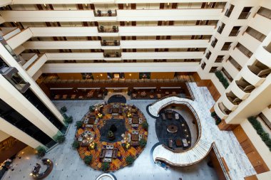 Modern otel lobisinin içi