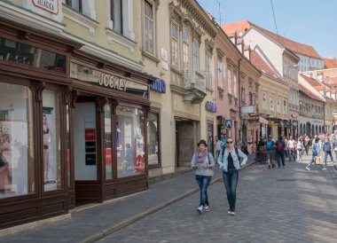 İsveç 'teki Stockholm şehrinin sokak manzarası