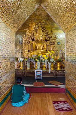 Altın Buda heykeli Wat Po, Bangkok, Tayland 'da