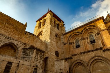 Kudüs, İsrail 'deki Aziz George Katedrali' nin manzarası