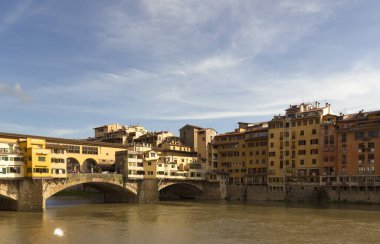 Floransa, İtalya 'da Ponte vecchio manzarası