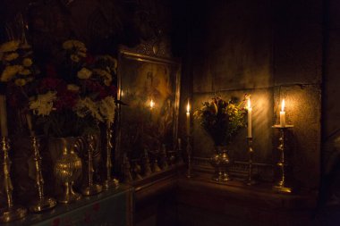 Kudüs, İsrail 'deki mağaranın içi.