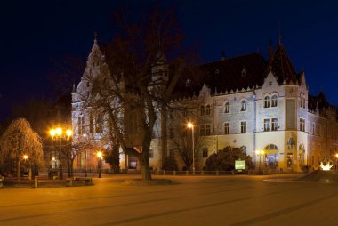 Varşova, Polonya 'nın gece manzarası