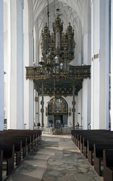 Gdansk Polónia Setembro 2015 Interior Basílica Assunção Bem Aventurada Virgem — Fotografia de Stock
