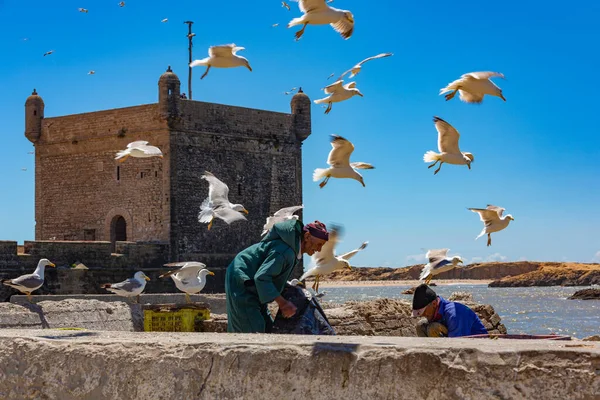 Παλιά Αρχιτεκτονική Στις Ακτές Της Θάλασσας Στο Marocco — Φωτογραφία Αρχείου
