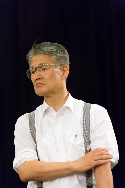 Oidentifierad Japansk Man Som Uppträder Teaterscenen — Stockfoto