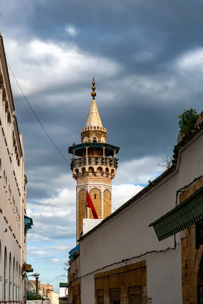 Великая Мечеть Туниса Бурную Погоду — стоковое фото