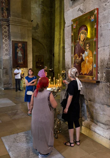 Interior Antiga Igreja Ortodoxa Geórgia — Fotografia de Stock