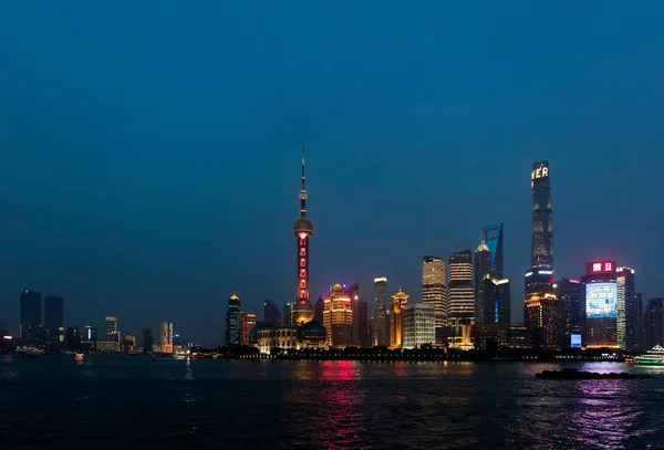 Hong Kong Skyline Por Noche —  Fotos de Stock