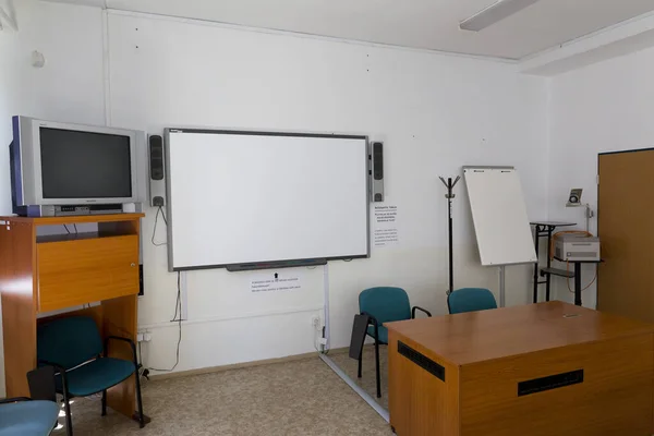 Interior Aula Escolar Con Una Mesa — Foto de Stock