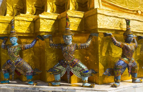 Wat Phra Kaew Świątynia Szmaragdowej Buddy Bangkok Tajlandia — Zdjęcie stockowe