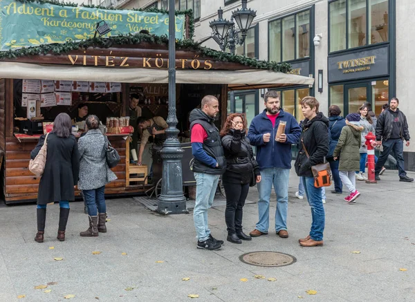 Vánoční Trh Evropském Městě — Stock fotografie