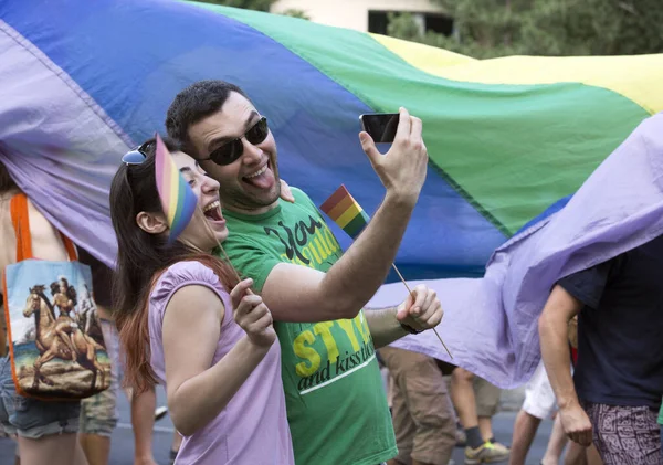 Budapest Hungary July Unidentified People Took Part Budapest Gay Pride — Stock Photo, Image