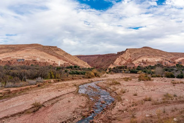 Vieille Ville Dans Désert Montagne Maroc — Photo