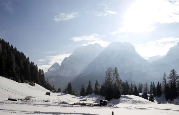 Estância Esqui Nos Alpes — Fotografia de Stock