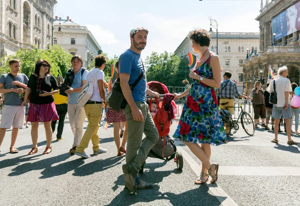 Budapest Hungría Julio Veintena Participaron Personas Identificadas Desfile Del Orgullo — Foto de Stock