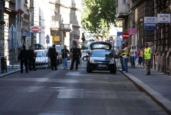 Vista Calle Ciudad Barcelona — Foto de Stock