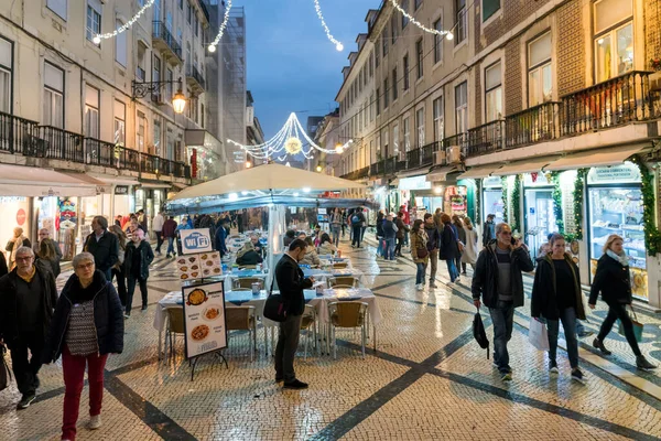 Calle Ciudad Europea Navidad — Foto de Stock