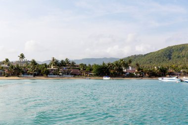Sahil manzarası ve tropik Koh Samui adası, Tayland
