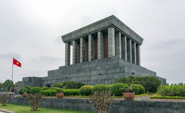 HANOI, VİETNAM - 4 HAZİRAN 2019: Ho Chi Minh Anıtmezar, Hanoi, Vietnam.