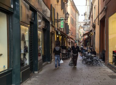 İsveç 'teki Stockholm şehrinin sokak manzarası
