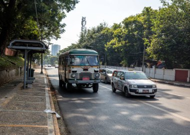 Barselona, İspanya 'nın sokak manzarası