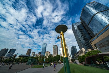 Çin şehrindeki modern bina