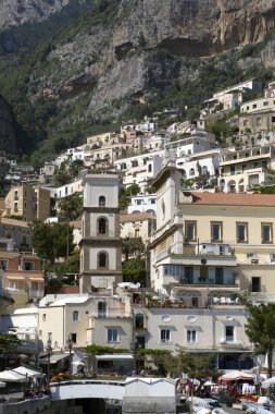 İtalya 'nın Positano şehrinin manzarası