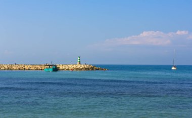 İsrail 'in kuzeyindeki Akdeniz manzarası