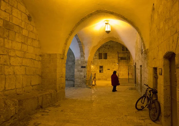 Smalle Straat Het Oude Centrum Van Jersey Israël — Stockfoto