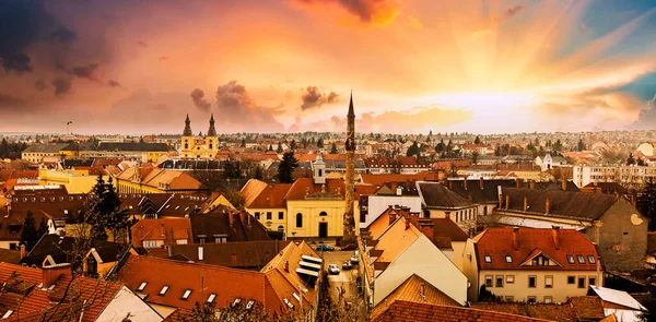 Eger Sunset North Hungary — Stock Photo, Image